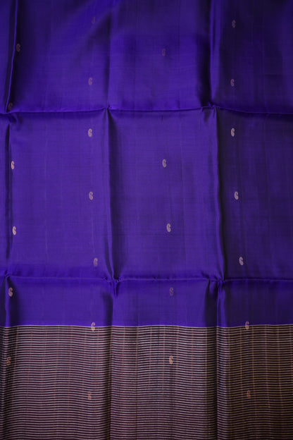 Pure Soft Silk Saree - Royal Blue with Deep Maroon