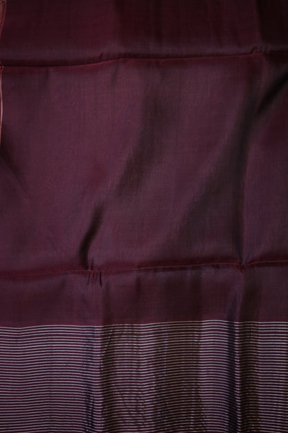 Pure Soft Silk Saree - Royal Blue with Deep Maroon