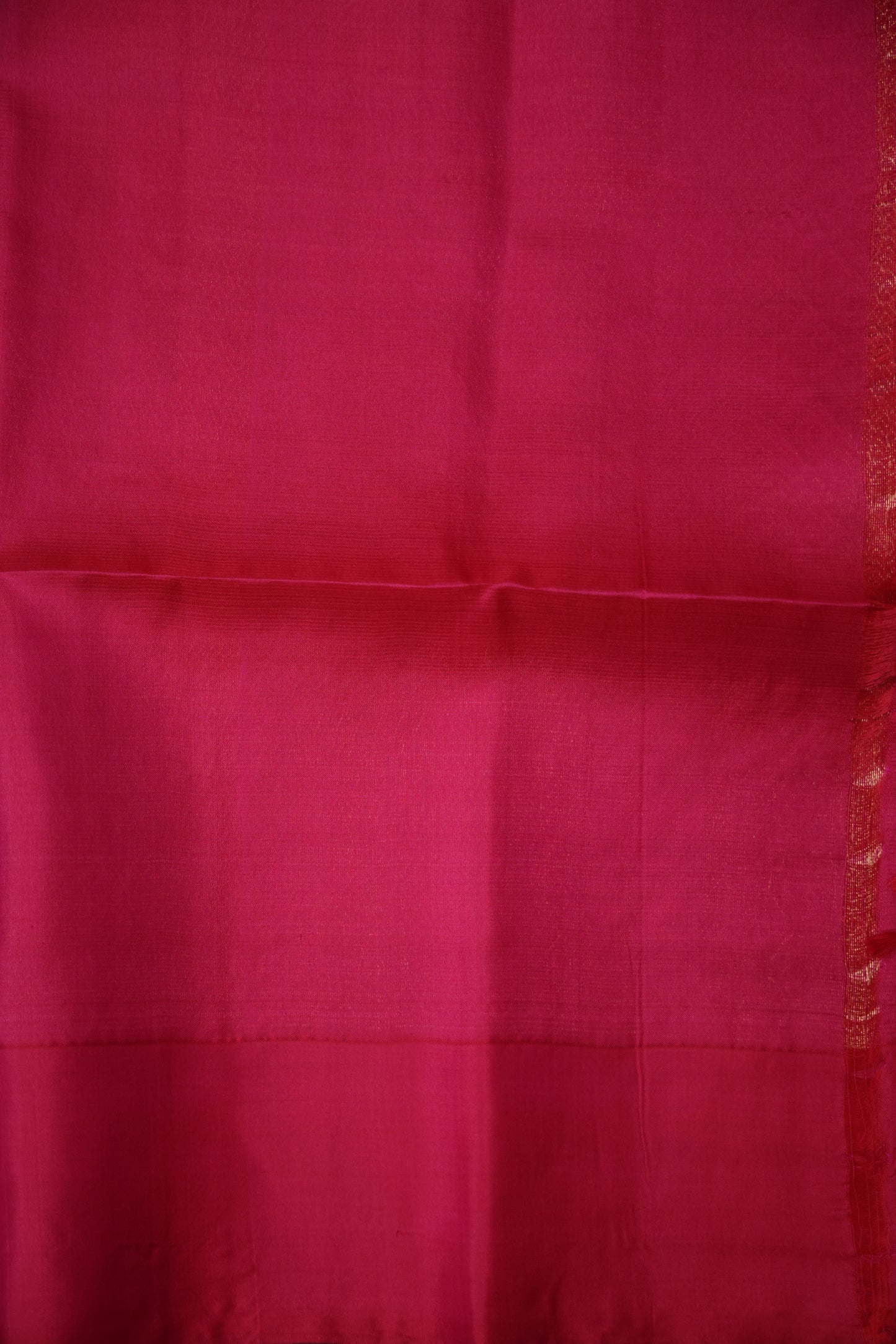 Pure Soft Silk Saree - Blue-Violet with Pink Border