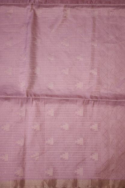Pure Soft Silk Saree- Steel Blue & Blush Pink