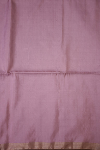 Pure Soft Silk Saree- Steel Blue & Blush Pink