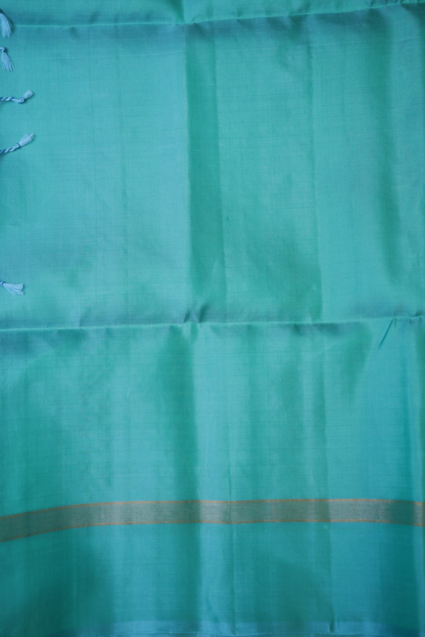 Pure Soft Silk Saree - Royal Blue & Aqua Green