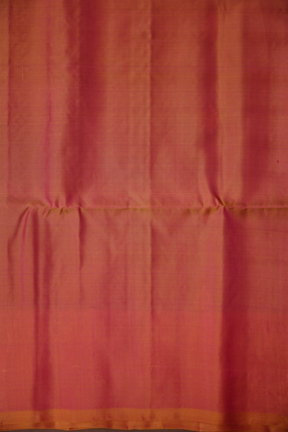 Pure Soft Silk Saree - Bottle Green & Orange