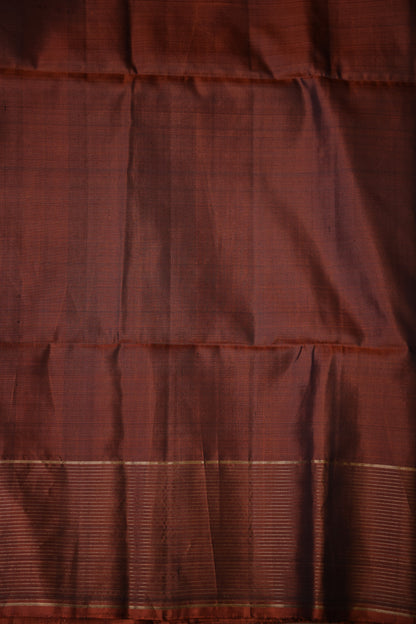 Pure Soft Silk Saree  - Copper & Royal Blue