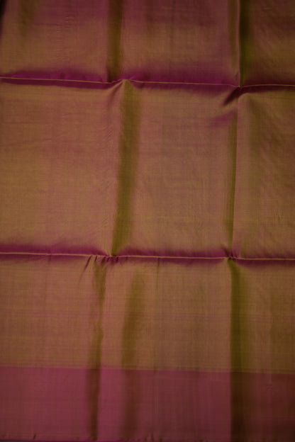 Pure Soft Silk Saree - Parrot Green with Pink