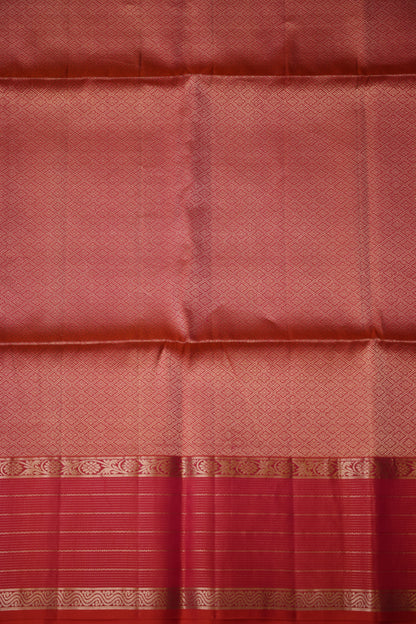 Pure Soft Silk Saree - Deep Purple with Pink & Orange