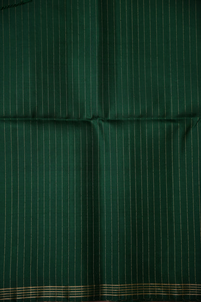 Pure Soft Silk Saree - Rani Pink & Bottle Green