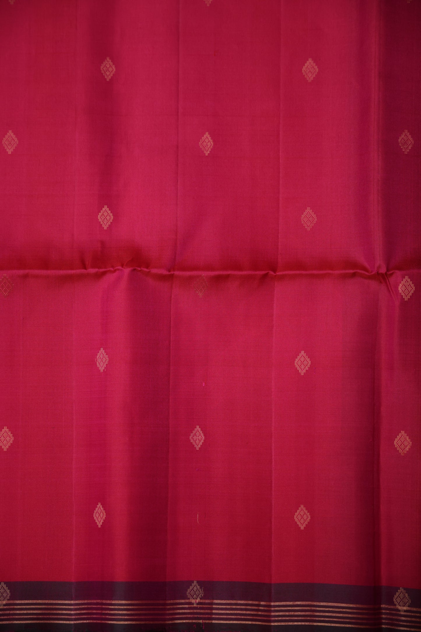 Pure Soft Silk Saree - Rani Pink & Bottle Green