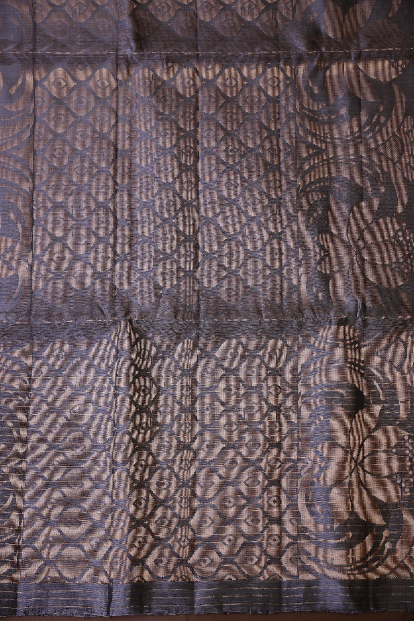 Pure Soft Silk Saree - Wine & Silver Grey