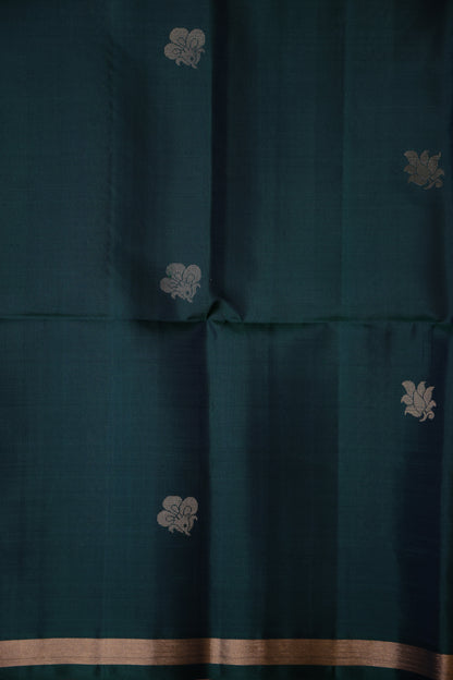 Pure Soft Silk Saree - Pink with Deep Emerald Green